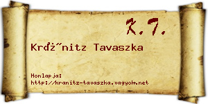 Kránitz Tavaszka névjegykártya